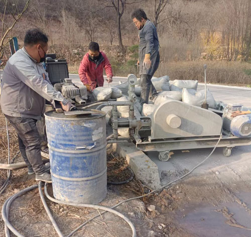 赣县路面下沉注浆